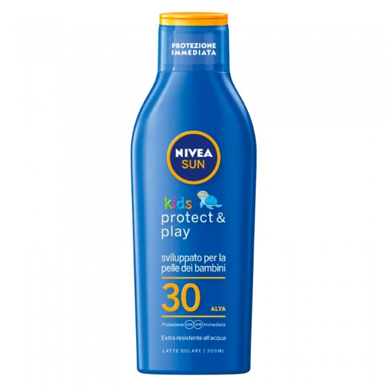Nivea Sun Latte Solare Kids Protect & Play SPF 30 - Flacone da 200 ml