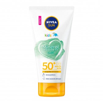 Nivea Sun Kids Crema Solare Mineral Protezione UV SPF 50+ - Flacone da 150 ml