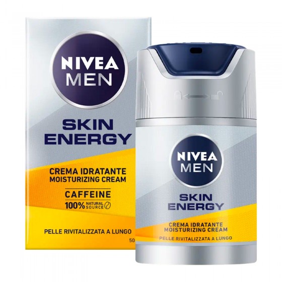 Nivea Men Skin Energy Crema Idratante Rivitalizzante con Caffeina - Nivea Men Skin Energy Crema Idratante Rivitalizzante con Caffeina -