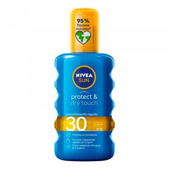 Nivea Sun Spray Solare Protect & Dry Touch SPF 30 - Flacone da 200 ml