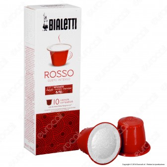 10 Capsule Caffè Bialetti Rosso Gusto Intenso Cialde Compatibili