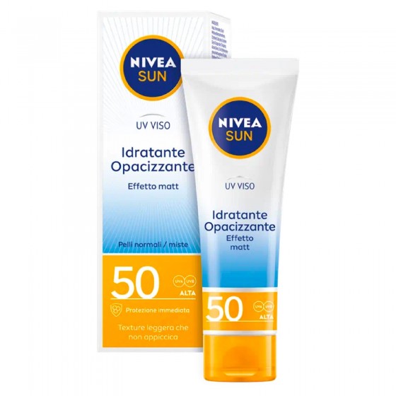 Nivea Sun Crema Solare UV Viso Protezione Opacizzante SPF 50 - Nivea Sun Crema Solare UV Viso Protezione Opacizzante SPF 50 -
