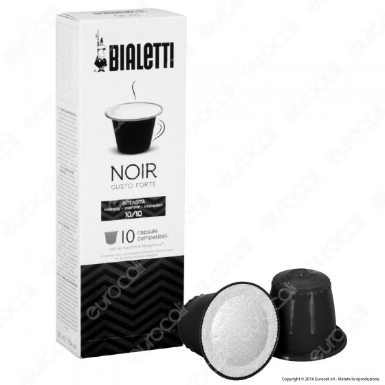 10 Capsule Caffè Bialetti Noir Gusto Forte Cialde Compatibili 10 Capsule Caffè Bialetti Noir Gusto Forte Cialde Compatibili