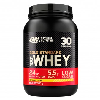 Optimum Nutrition Gold Standard 100% Whey Proteine Aminoacidi in Polvere Gusto Crema di Banana - Barattolo da 900g