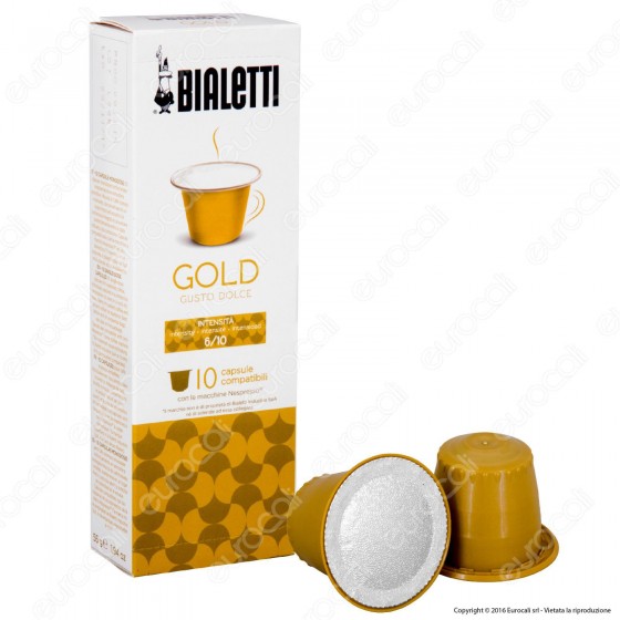 10 Capsule Caffè Bialetti Gold Gusto Dolce Cialde Compatibili 10 Capsule Caffè Bialetti Gold Gusto Dolce Cialde Compatibili