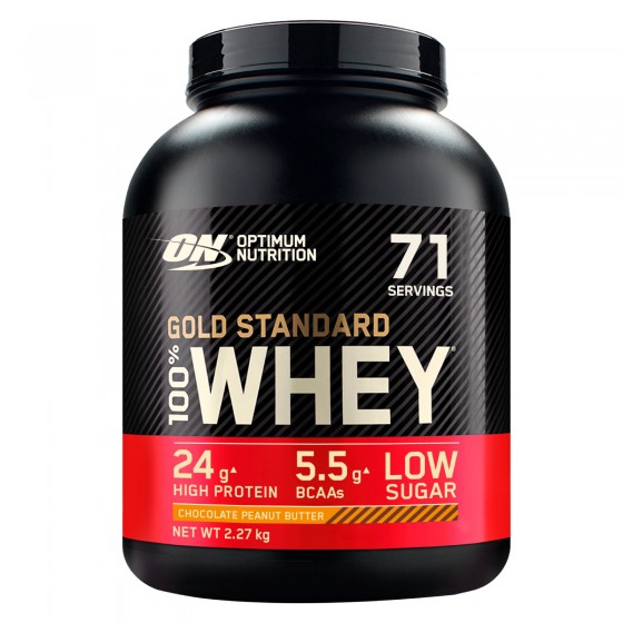 Optimum Nutrition Gold Standard 100% Whey Proteine Aminoacidi in Polvere Cioccolato Burro di Arachidi - Barattolo da 2,27kg