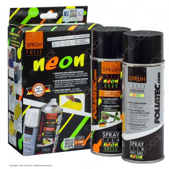 Foliatec Neon Pellicola Spray Removibile - 3 Colorazioni Foliatec Neon Pellicola Spray Removibile - 3 Colorazioni