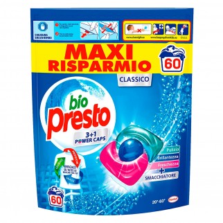Bio Presto Power Caps Classico Detersivo in Capsule per Lavatrice -