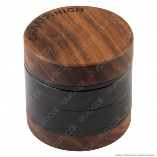 Grinder Tritatabacco 4 Parti in Legno e Metallo Chiusura Magnetica