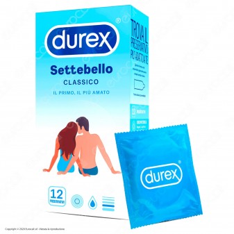 Preservativi Durex Settebello Classico - Scatola da 12 Pezzi