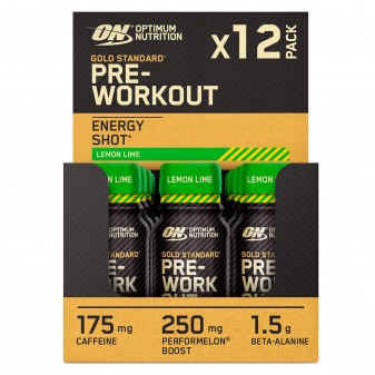 Optimum Nutrition Gold Standard Pre-Workout Energy Shot Limone e Lime