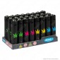 Immagine 1 - Atomic Festival Accendino Maxi Ricaricabile Fantasia Cannabis - Box da 24 Accendini