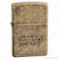 Accendino Zippo Mod. 28994 Zippo Antique Brass Logo - Ricaricabile Antivento [TERMINATO]