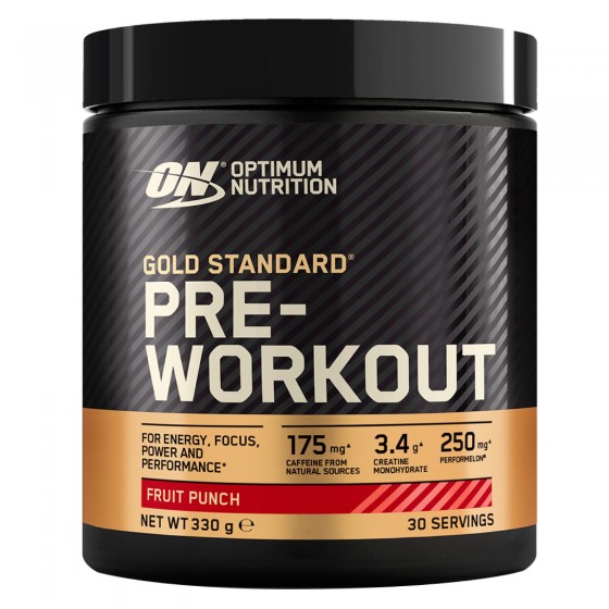 Optimum Nutrition Gold Standard Pre-workout in Polvere con Creatina Monoidrata Gusto Frutta Mista - Barattolo da 330g 