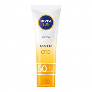Nivea Sun Crema Solare Viso e Contorno Occhi Anti-Rughe & Anti-Macchie SPF 50 - Flacone da 50ml