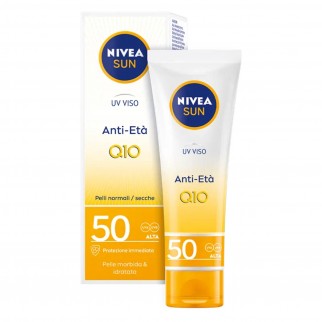 Nivea Sun Crema Solare Viso e Contorno Occhi Anti-Rughe & Anti-Macchie SPF 50 - Flacone da 50ml