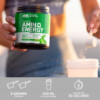 Optimum Nutrition Lean Whey al Cioccolato 772g e Amino Energy Fragola e Lime 270g Senza Zucchero