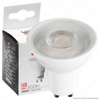 Wiva Lampadina LED GU10 6W Faretto Spotlight 100° - mod. 12100265 /
