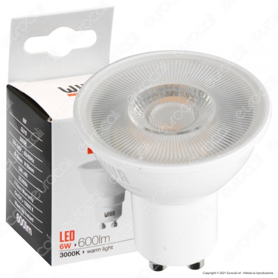 Wiva Lampadina LED GU10 6W Faretto Spotlight 100° - mod. 12100265 / Wiva Lampadina LED GU10 6W Faretto Spotlight 100° - mod. 12100265 /