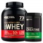 Optimum Nutrition Proteine Whey e Creatina Gold Standard 100% Whey Doppio Cioccolato 2,26kg Micronised Creatine 634g