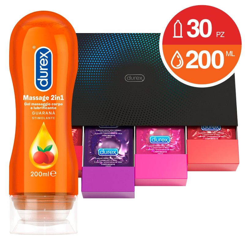 KIT Premium Durex Love Collection & Gel Massage 2in1 Guaranà 200ml