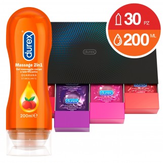 KIT Premium Durex Love Collection & Gel Massage 2in1 Guaranà 200ml