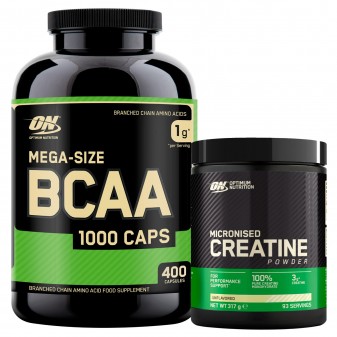 Optimum Nutrition Aminoacidi e Creatina Mega-Size BCAA 1000 Caps 400