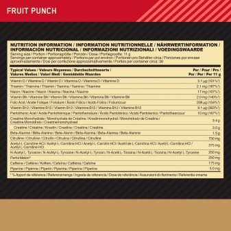 Optimum Nutrition Gold Standard Pre-Workout Energy Shot Limone e Lime