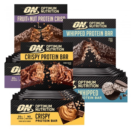 Optimum Nutrition Kit Barrette Proteiche Fruit Nut Crispy e Whipped - Optimum Nutrition Kit Barrette Proteiche Fruit Nut Crispy e Whipped -