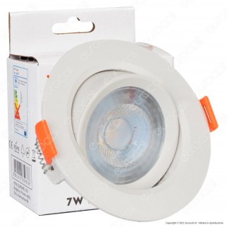 V-Tac VT-8407 Faretto LED da Incasso Rotondo 7W SMD - SKU 7610 / 7611