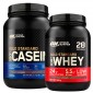 Optimum Nutrition Proteine e Aminoacidi Gold Standard 100% Casein Cioccolato 924g e 100% Whey Cioccolato al Latte 896g