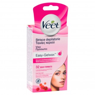 KIT Veet Donna Strisce depilatorie Viso & Corpo