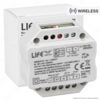 Life Ricevitore Dimmer RF 2,4GHz per Lampade Dimmerabili Compatibile