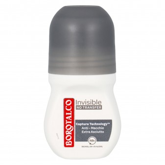 Borotalco Deodorante Invisible Roll-On con Microtalco Anti Macchie -