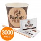 Kit da 1000 Bicchierini Biodegradabili + 1000 Palettine in Legno + 1000 Bustine di Zucchero Baciato Caffè