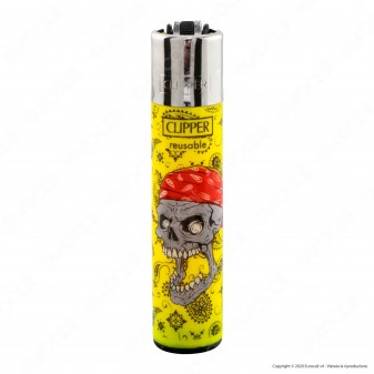 Clipper Large Fantasia Danger Skulls 1 - Box da 48 Accendini
