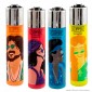 Clipper Large Traslucido Fantasia Hippie Peace 4A - Box da 48 Accendini [TERMINATO]