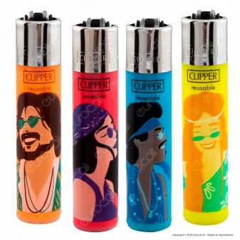 Clipper Large Traslucido Fantasia Hippie Peace 4A - Box da 48