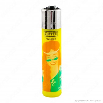Clipper Large Traslucido Fantasia Hippie Peace 4A - Box da 48