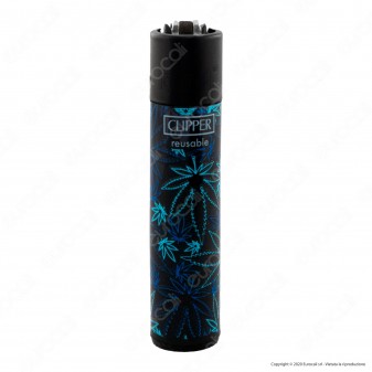 Clipper Large Fantasia Fluo Leaves 3 - Box da 48 Accendini [TERMINATO]
