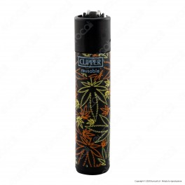 Clipper Large Fantasia Fluo Leaves 3 - Box da 48 Accendini [TERMINATO]