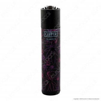 Clipper Large Fantasia Fluo Leaves 3 - Box da 48 Accendini [TERMINATO]