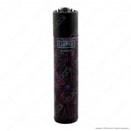Clipper Large Fantasia Fluo Leaves 3 - Box da 48 Accendini [TERMINATO]