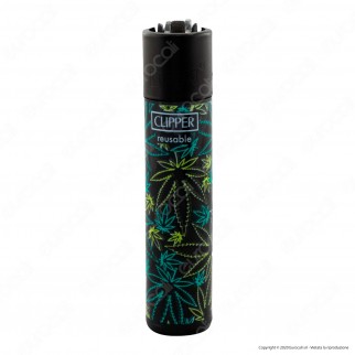 Clipper Large Fantasia Fluo Leaves 3 - Box da 48 Accendini [TERMINATO]