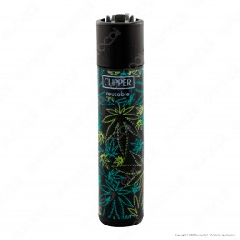 Clipper Large Fantasia Fluo Leaves 3 - Box da 48 Accendini [TERMINATO]
