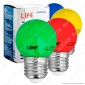 Life Lampadina LED E27 2W MiniGlobo G45 Colorata - mod. 39.920242