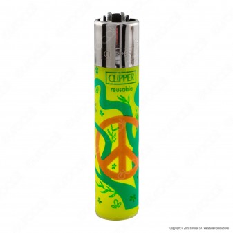 Clipper Large Traslucido Fantasia Hippie Peace 4B - Box da 48