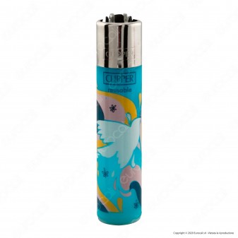 Clipper Large Traslucido Fantasia Hippie Peace 4B - Box da 48