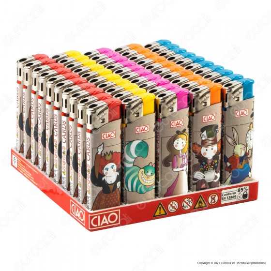 Ciao Accendino Elettronico Fantasia Cards - Box da 50 Accendini