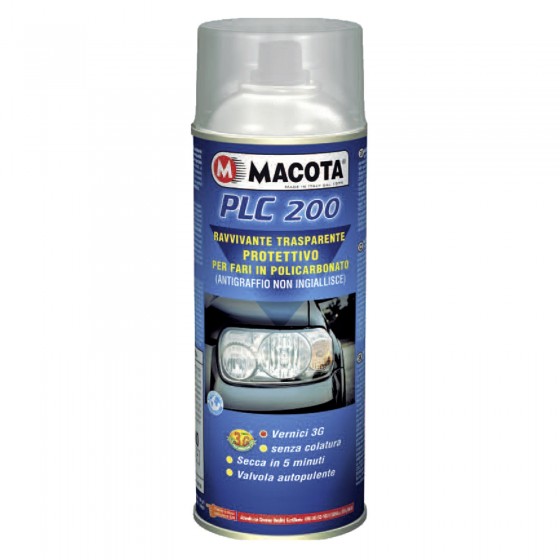 Spray Macota PLC 200 - Ravvivante Trasparente Per Fari Spray Macota PLC 200 - Ravvivante Trasparente Per Fari